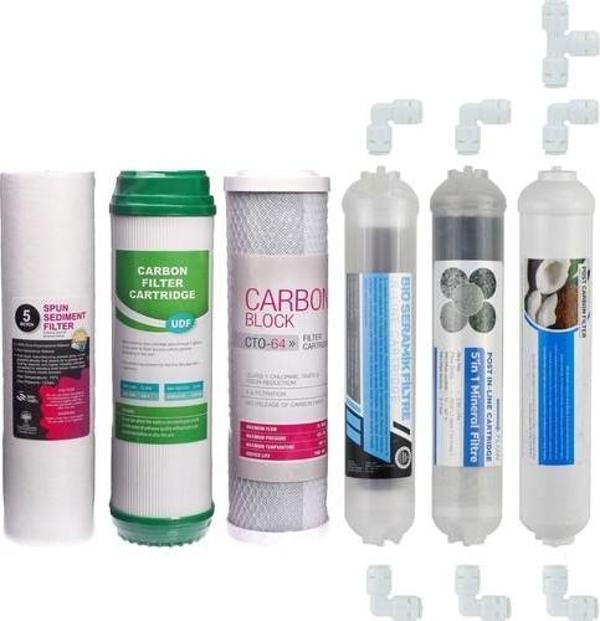 Su Arıtma Cihazı Filtresi 6'lı Set Paket Aşama Membransız - Image 1