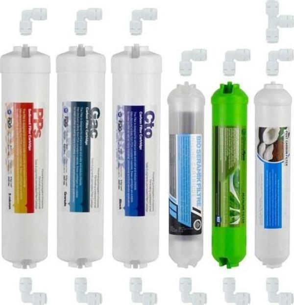 Su Arıtma Cihazı Filtresi 6'lı Set Paket Aşama Membransız - Image 1