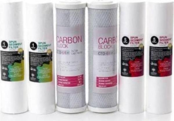 Su Arıtma Filtresi 6 Lı Blok Karbon Spun Filtre - Image 1