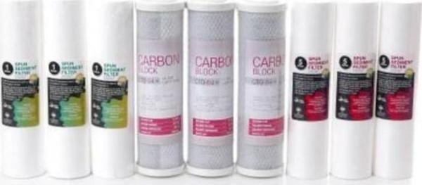 Su Arıtma Filtresi 9 Lu Set Spun Blok Karbon - Image 1