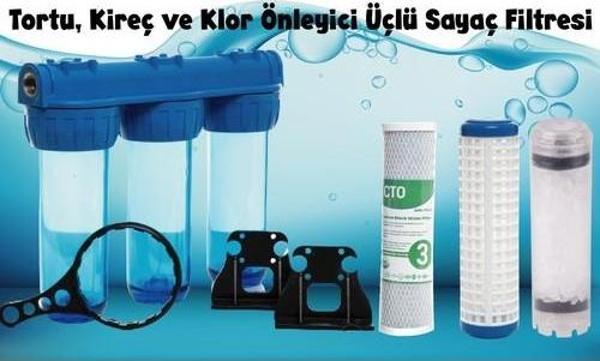 Sulook Şebeke Girişi 3 Aşama Su Arıtma Cİhazı Kireç Klor Küf Pas Tortu Tutcu Sistem - Image 1