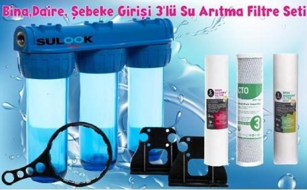Sulook Şebeke,daire,bina Girişi Su Arıtma Sistemi 3'lü Süper Ekonomik Set - Image 1