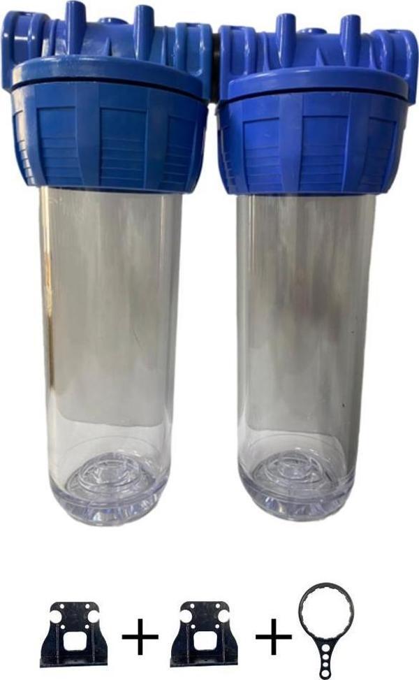 Sulook Çiftli Boş Filtre Kabı 3/4 İnc İkili Su Filtresi - Image 1