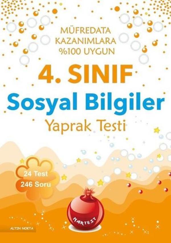 4.Sınıf Sosyal Bilgiler Yaprak Testi - Nartest Yayınevi - Image 1