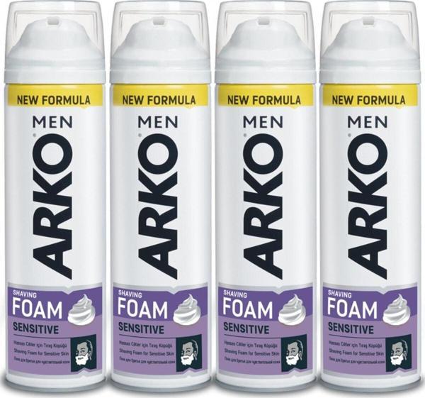 Arko Men Sensitive Tıraş Köpüğü 4X200Ml - Image 1