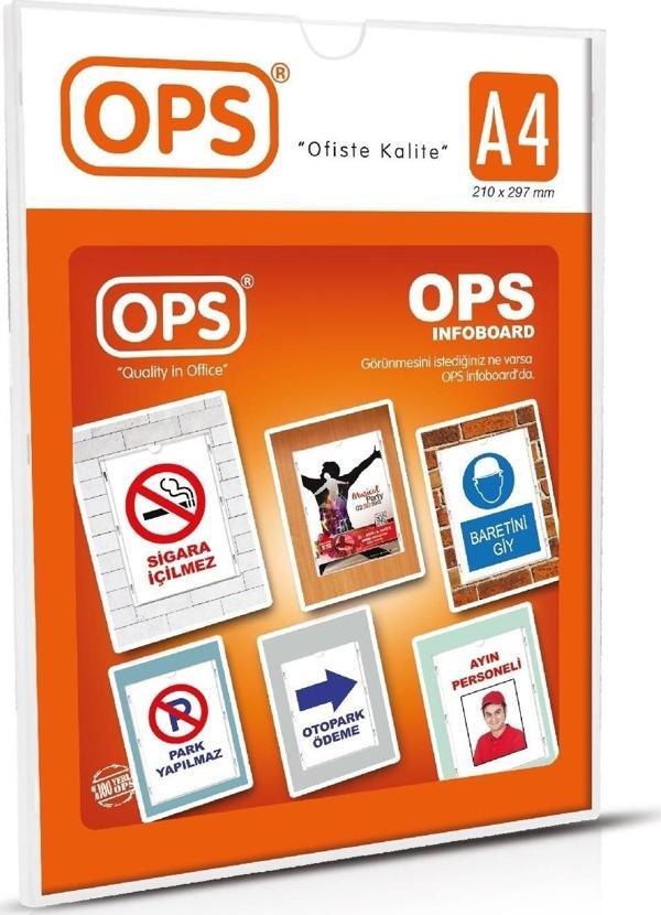 Ops Duvar Tipi Afiş Taşıyıcı Sergileme Ürünü A4 - Image 1