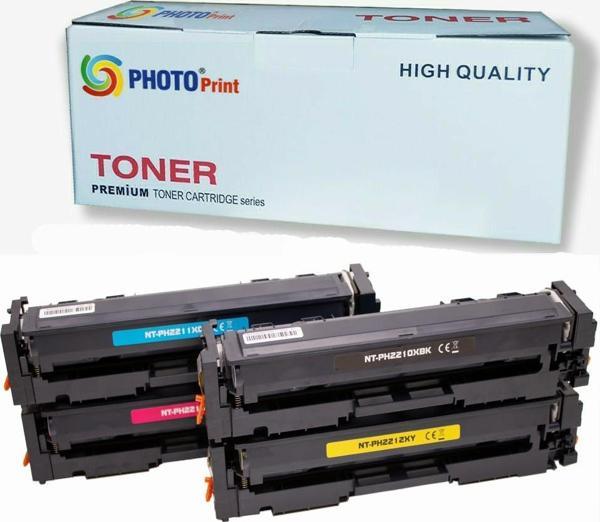 Photo Print Hp Color Laserjet Pro M182NW Yazıcı 216A 4 Renk Ithal Muadil Toner Seti 1.050 Syf Renkli Chipsiz
 - Image 1