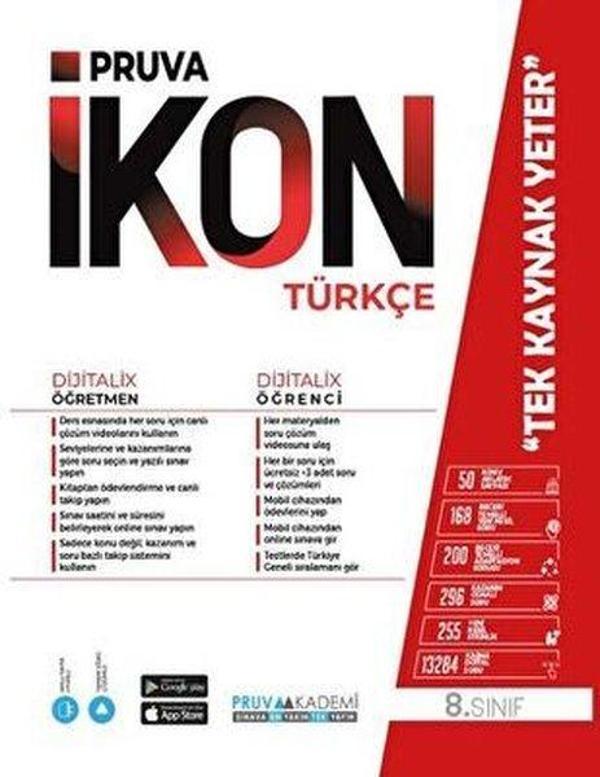 8. Sınıf İkon Türkçe Konu Anlatım Kitabı - Pruva Akademi - Image 1