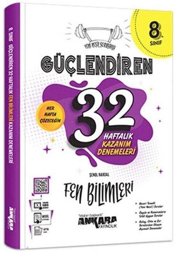 8. Sınıf Fen Bilimleri Güçlendiren 32 Haftalık Kazanım Denemeleri - Ankara Yayıncılık - Image 1