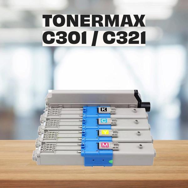 Oki C301 / C321 / MC342 Muadil Toner Set - Image 1