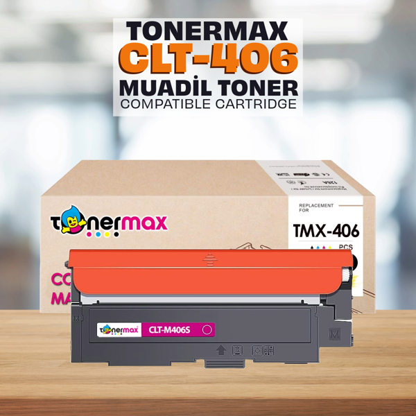 Samsung CLT-M406S Kırmızı Muadil Toneri/ CLP360 / CLP365 / CLX3300 / CLX3305 / C410 / C460 - Image 1