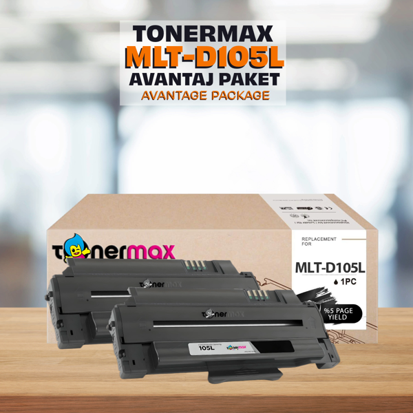 Samsung MLT-D105L  Muadil Toner 2'li Avantaj Paket / ML-1910 / ML-1915 / SCX-4623 / SCX-4600 / SF-650 - Image 1