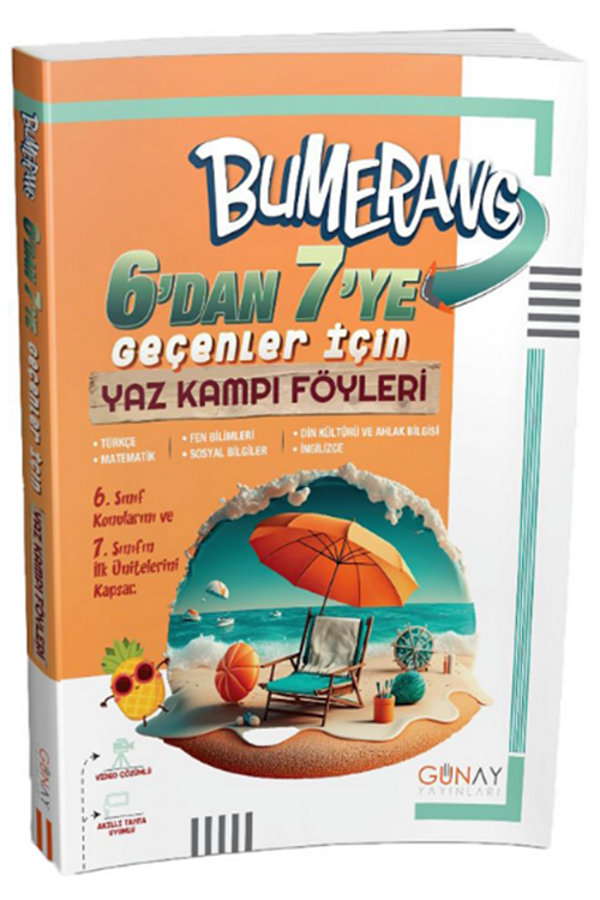 6 dan 7 ye Geçenler İçin Bumerang Yaz Kampı Föyleri Günay Yayınları - Günay Yayınları - Image 1