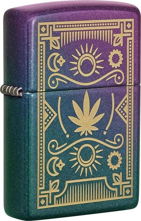 Zippo Çakmak 49516 Cannabis Design - Image 1