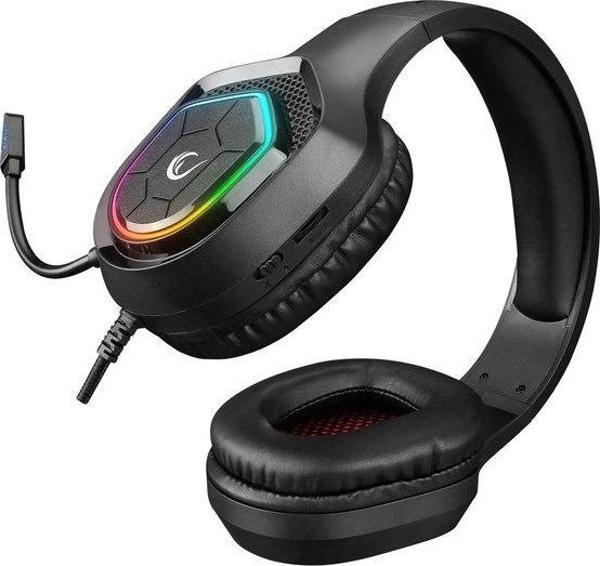 Rampage RM-K90 Vector RGB Kablolu Mikrofonlu Kulak Üstü Oyuncu Kulaklığı Siyah - Image 1
