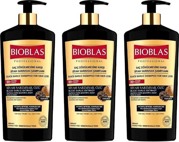 Bioblas Siyah Sarımsak Şampuanı 1000 ml x 3 Adet - Image 1