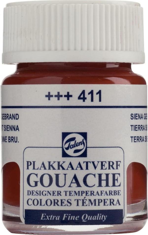 Talens Gouache Jar 16ml Guaj Boya Burnt Sienna / 411 - Image 1