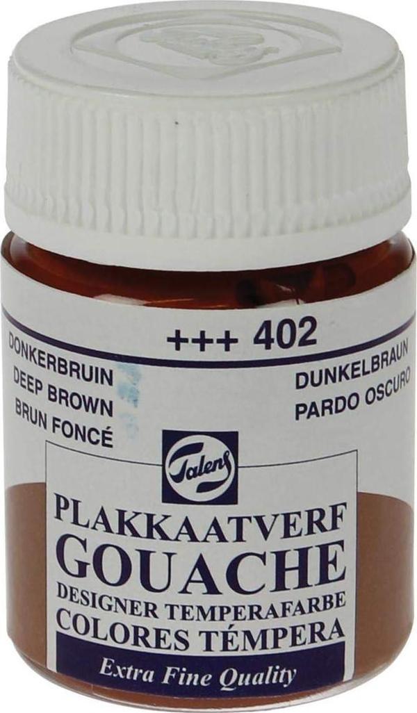 Talens Gouache Jar 16ml Guaj Boya Deep Brown / 402 - Image 1