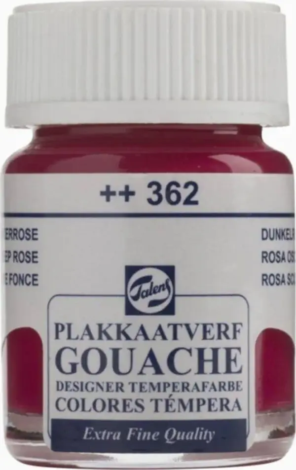 Talens Gouache Jar 16ml Guaj Boya Deep Rose / 362 - Image 1