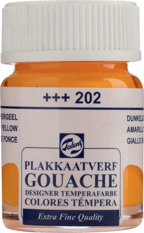 Talens Gouache Jar 16ml Guaj Boya Deep Yellow / 202 - Image 1