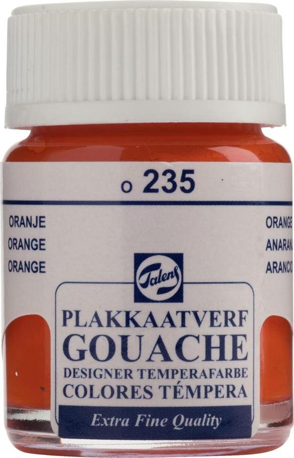 Talens Gouache Jar 16ml Guaj Boya Orange / 235 - Image 1