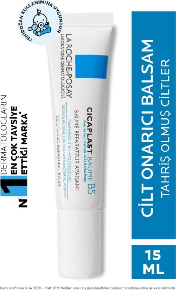 La Roche-Posay Cicaplast Baume B5 Yatıştırıcı ve Onarıcı Bakım Kremi 15 ml - Image 1