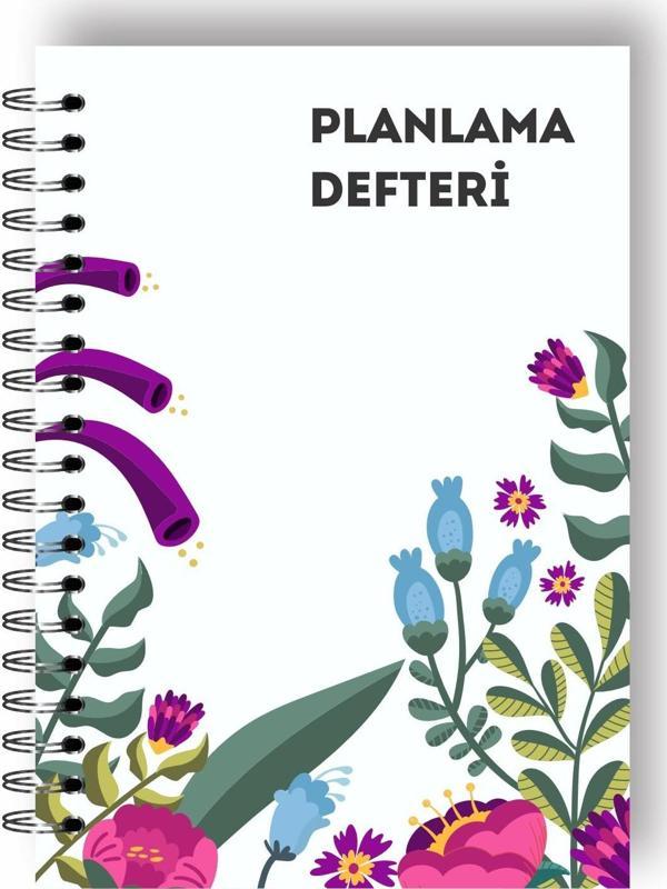 Plango Çiçek Bahçesi Günlük Planlayıcı Defter - Daily Planner - Ders Çalışma Planlayıcı Defteri - Planlama - Image 1