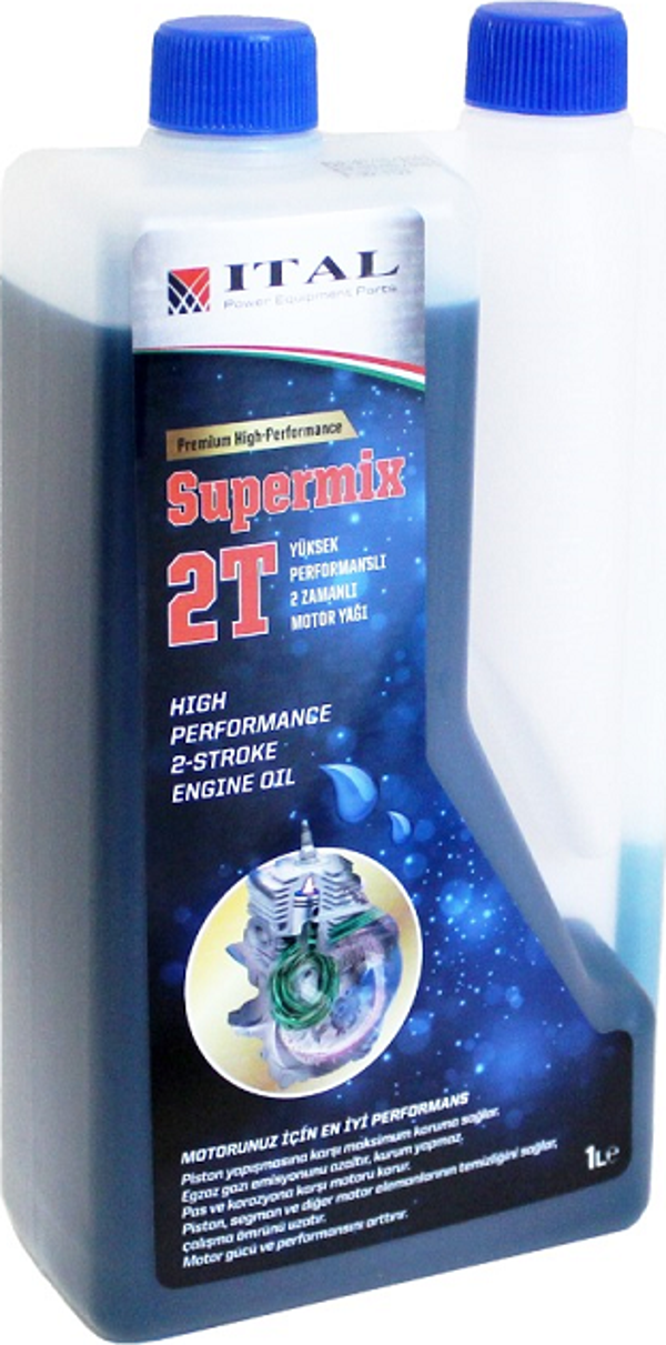 İtal Motor Yağı Supermix 2 Zamanlı 1 lt Ölçekli Premium - Image 1