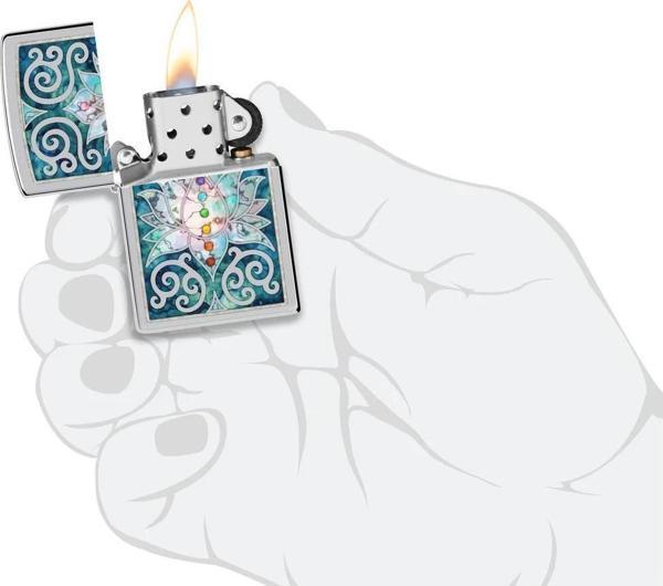 Zippo Çakmak 48592 Lotus Flower Design - Image 1