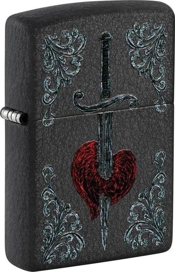 Zippo Çakmak 48617 Heart Dagger Tattoo Design - Image 1