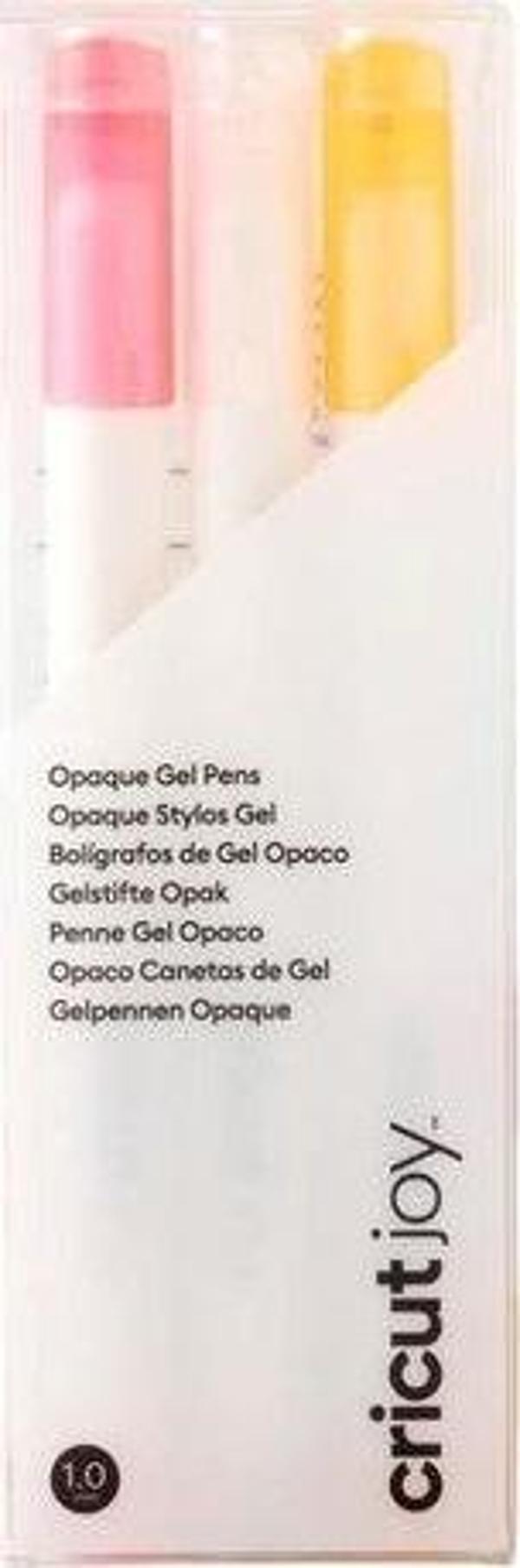 Cricut 2009380 Joy Opak Jel 3Lü Kalem Seti 1.0Mm Beyaz Pembe Turuncu - Image 1