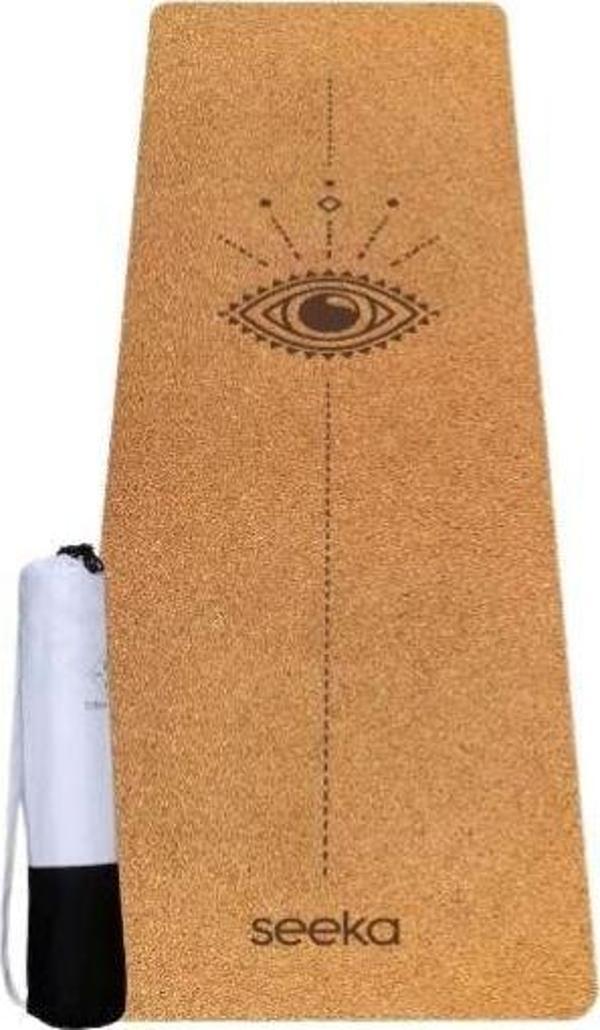 Seeka Yoga Cork Serisi Eye Yoga Mat - Image 1
