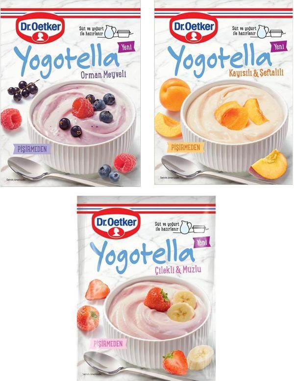 Dr. Oetker Orman Meyveli, Çilekli&Muzlu, Kayısılı&Şeftalili Yogotella 3'lü Paket - Image 1