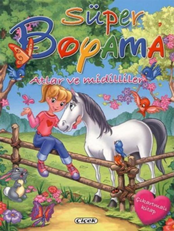 Süper Boyama - Atlar ve Midilliler - Çiçek Yayıncılık - Image 1