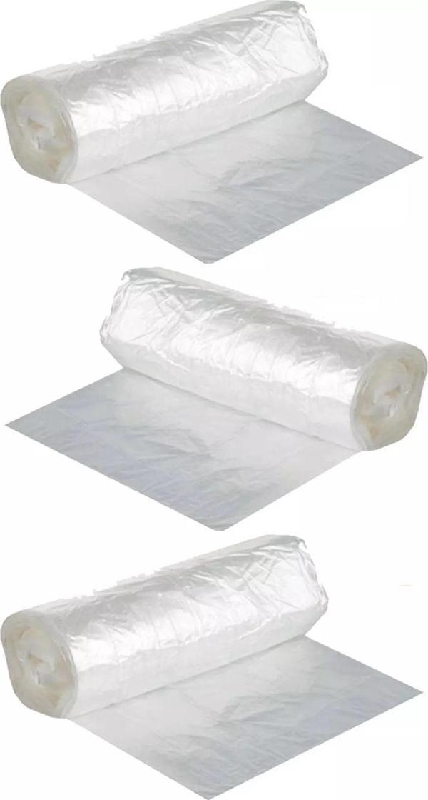 Çöp Poşeti Küçük 50 x 35 cm 40'lı 3 Rulo Şeffaf - Image 1