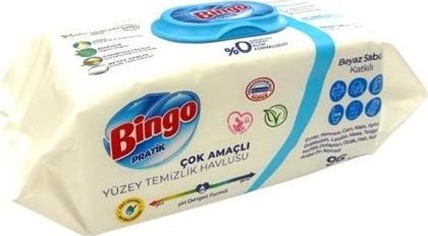 Bingo Yüzey Temizleme Havlusu 96'lı Beyaz Sabun - Image 1