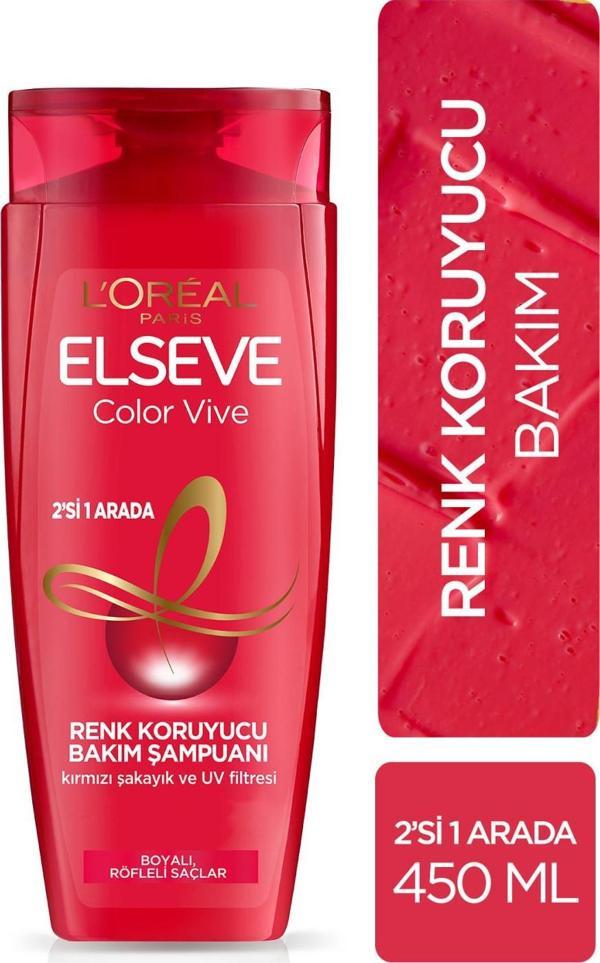L'Oréal Paris Elseve Colorvive Renk Koruyucu Bakım Şampuanı 2'si 1 Arada 450 ml - Image 1