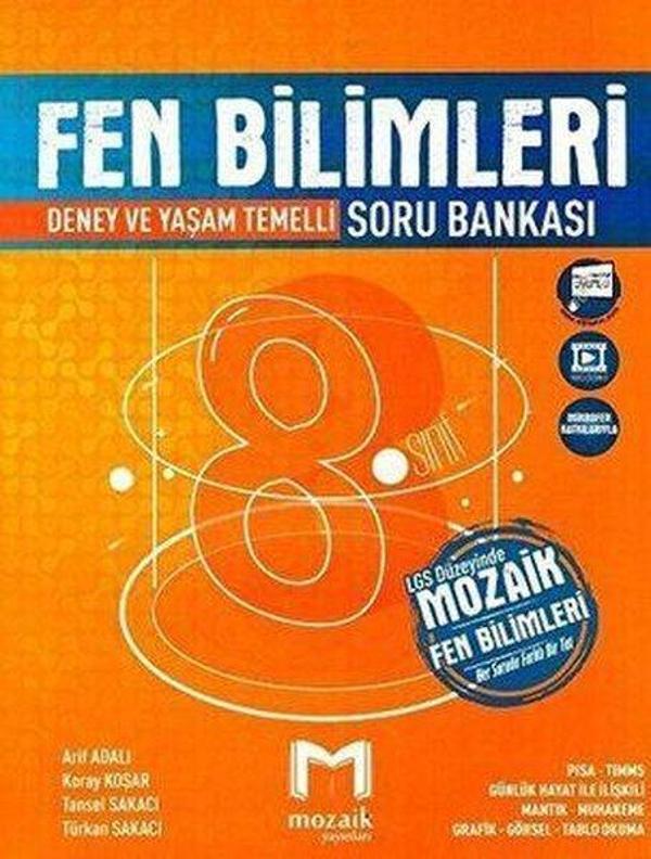 8.Sınıf Fen Bilimleri Soru Bankası Deney ve Yaşam Temelli - Mozaik - Ders Kitapları - Image 1