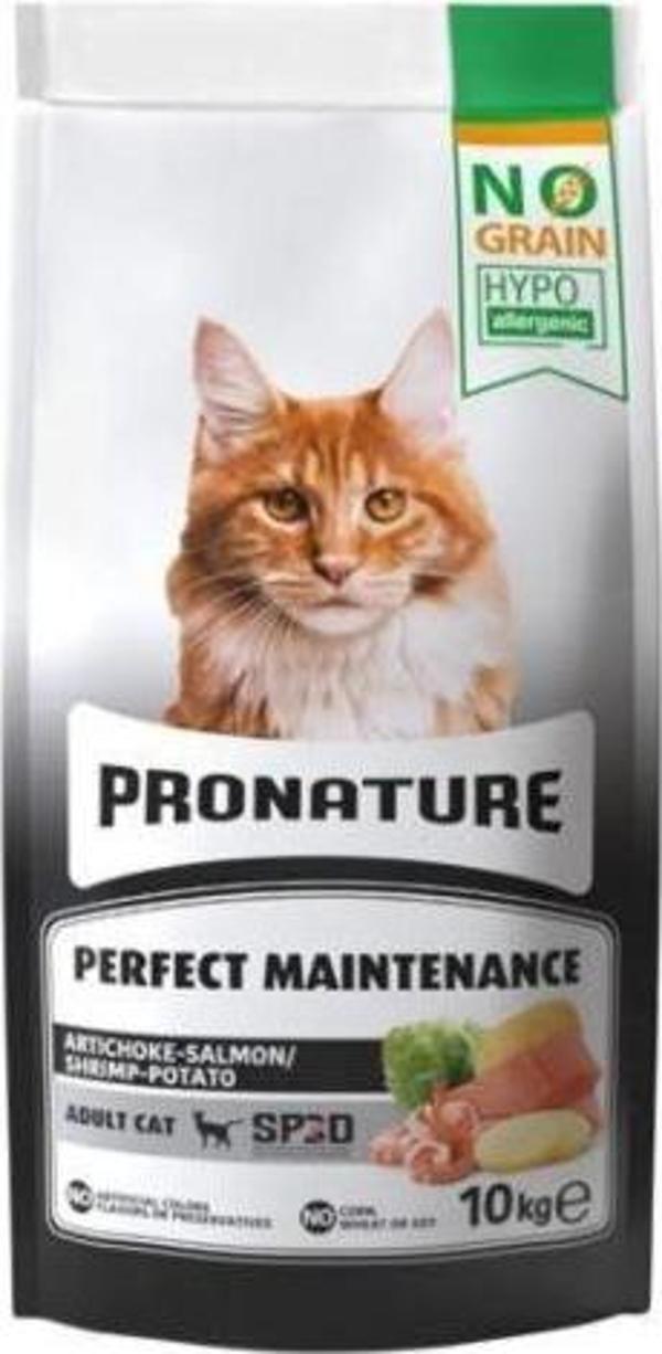Pronature Hypo-Allergenic Tahılsız Somonlu Karidesli ve Enginarlı Yetişkin Kedi Maması 10 Kg - Image 1