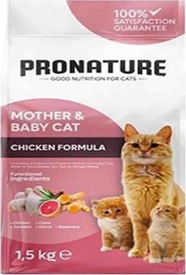 Pronature Mother & Baby Tavuk Etli Kuru Kedi Maması 1,5 Kg - Image 1