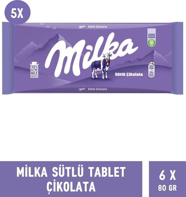Sütlü Tablet Çikolata 80 gr 6 Adet - Image 1