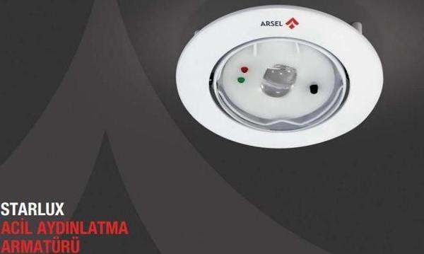 Arsel Starlux STA-103 Sıva Altı Acil Aydınlatma Armatürü Kesintide 180 Dak. - Image 1