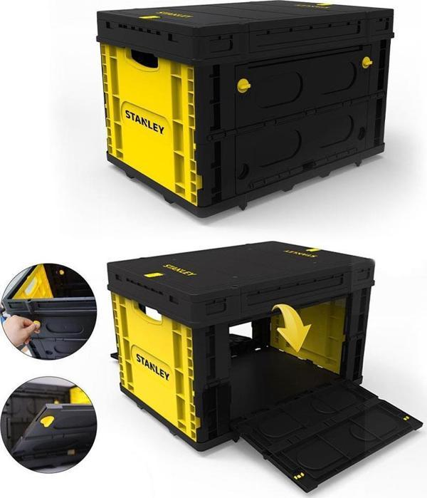 STANLEY FB533L 25Kg Katlanır Kapaklı Çok Amaçlı Taşıma Sepeti - Image 1