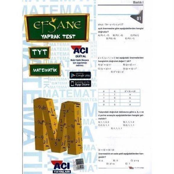 TYT Matematik Çek Kopart Yaprak Test - Açı Yayınları - Image 1