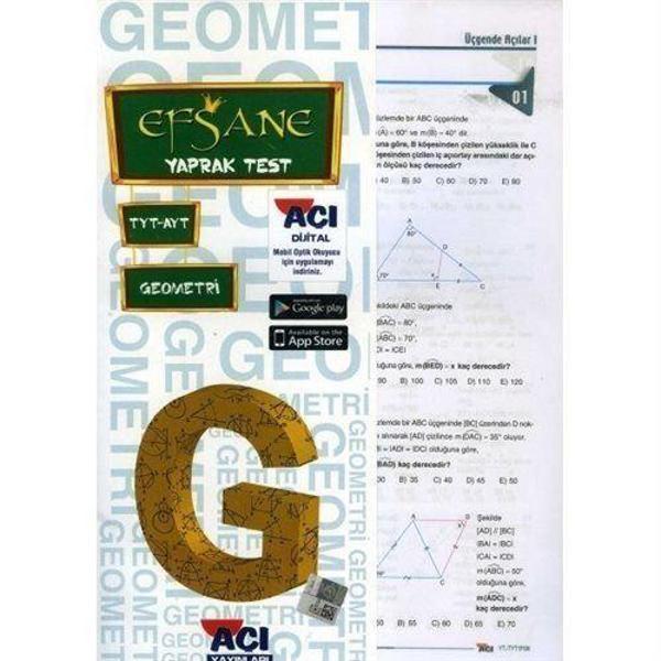 TYT-AYT Geometri Çek Kopart Yaprak Test - Açı Yayınları - Image 1