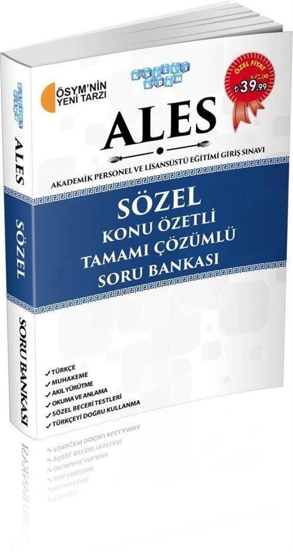 ALES Sözel Konu Özetli Tamamı Çözümlü Soru Bankası - Akıllı Adam - Image 1