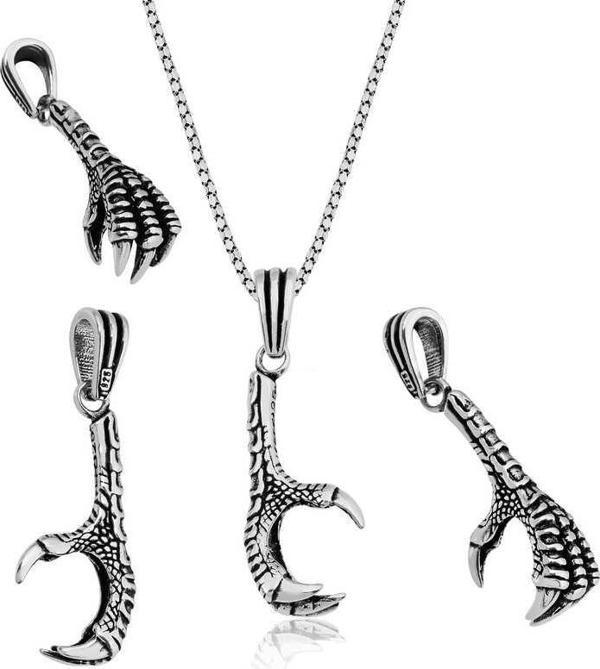 925 Ayar Gümüş Kartal Pençesi Kolye - Image 1