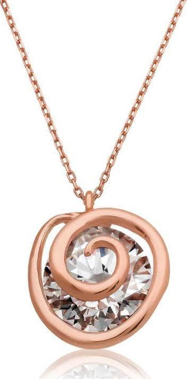 925 Ayar Gümüş Rose Aşk Döngüsü Kolye - Image 1