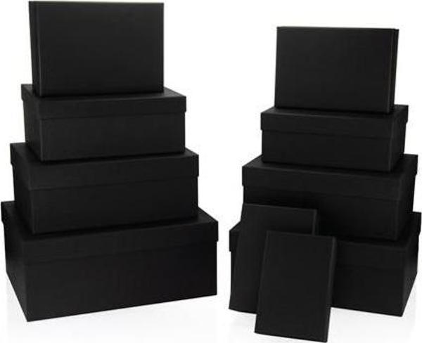 Gıpta Your Black Dikdörtgen Hediye Kutusu 10 Lu Kutu Seti BX0894 - Image 1