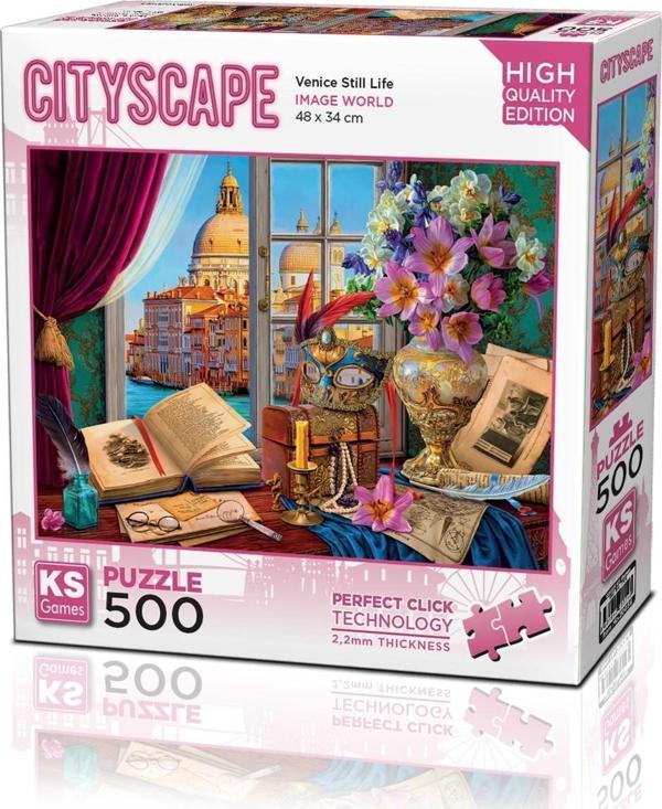 Ks Games Puzzle 500 Parça Venice Still Life 20054 - Image 1